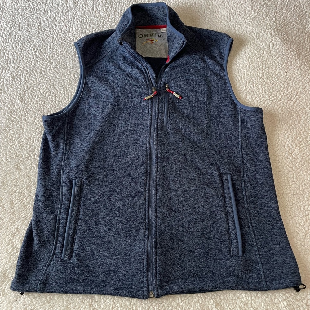 Orvis - Full Zip Poly Fleece Vest Mens Fishing Outdoor  **read sizing**